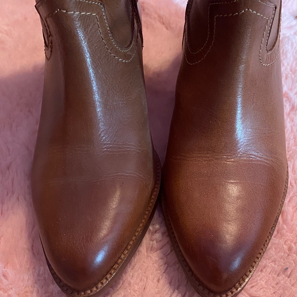 Frye Brown Leather Western Boots - Picture 6 of 10